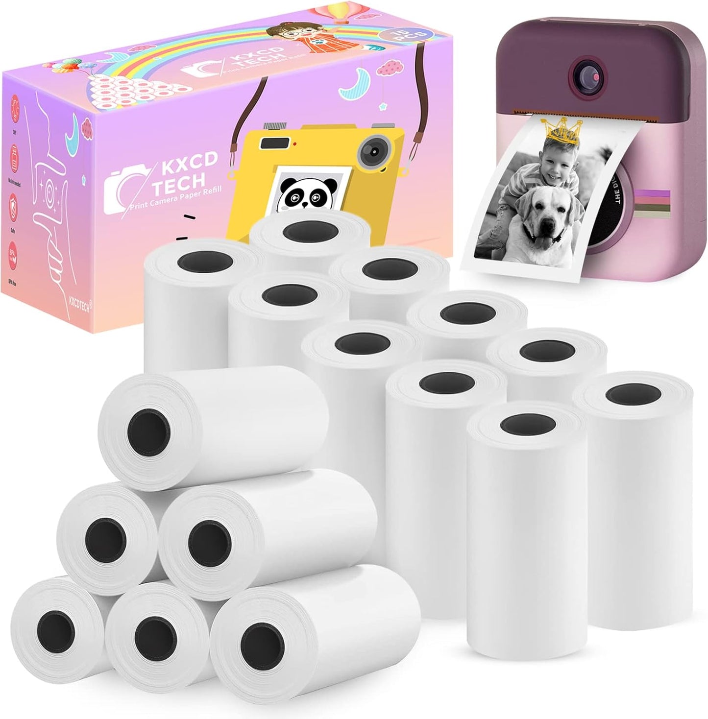 BPA-Free Kids Print Camera Refill Rolls