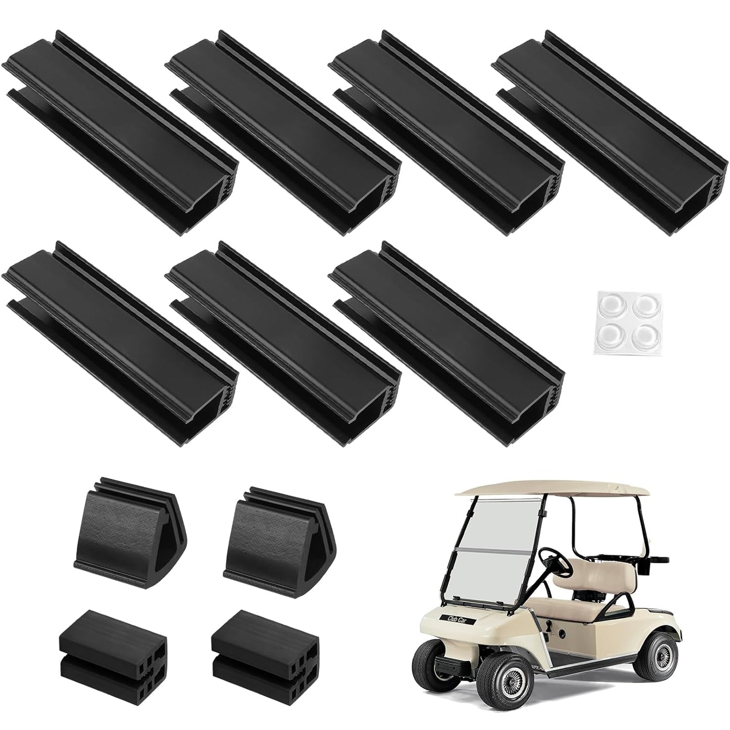 Universal Golf Cart Windshield Clips Kit by Cartalia - Secure Fit & Easy Installation