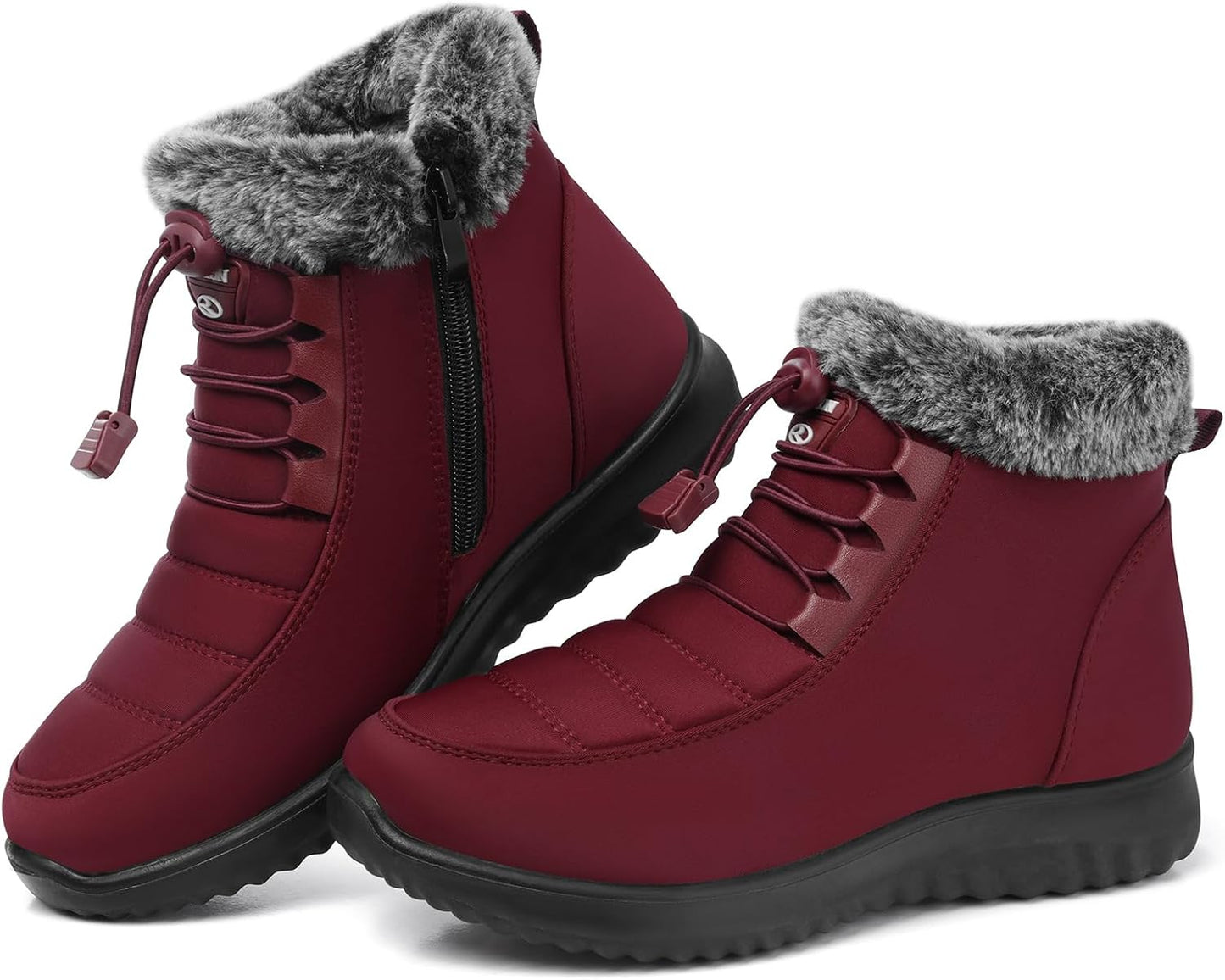 Warm and Stylish Winter Boots for Women: Fur Lined Ankle Shoes