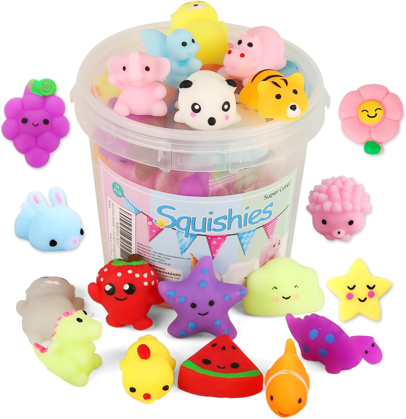 Kingyao 24pcs Squishy Toy Set - Ultimate Stress Relief!