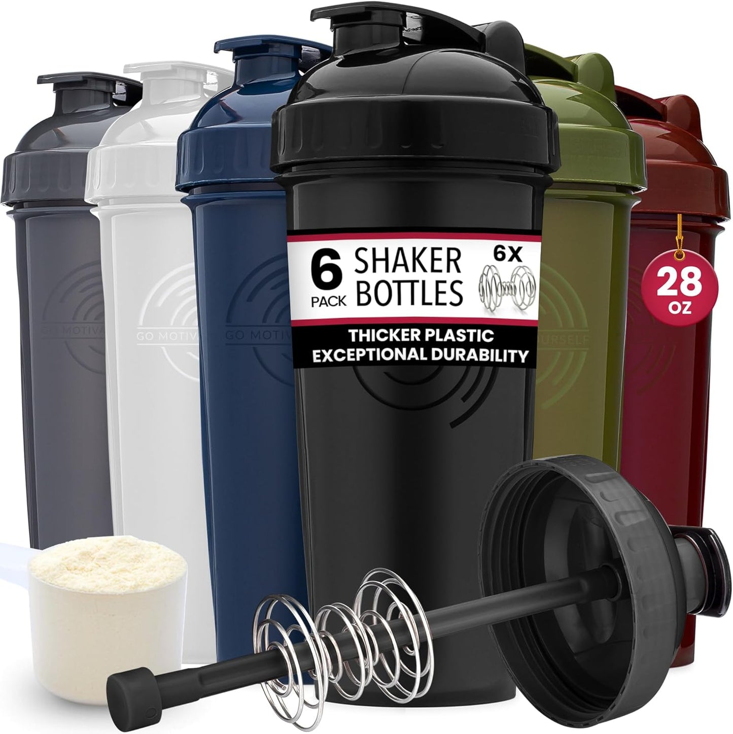 Bulk BPA-Free Mixer Shaker Bottles by GOMOYO