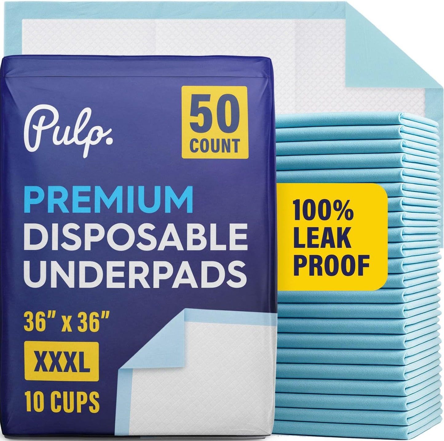 Pulp Incontinence Underpads - Super Absorbency XXXL Pads