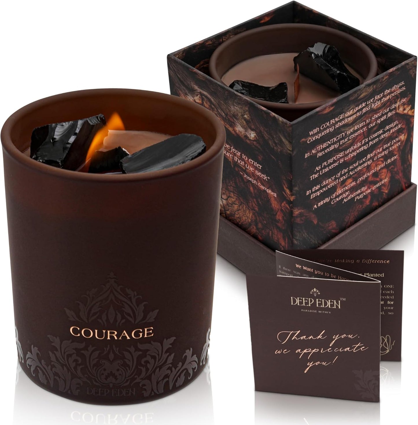 Empowerment Crystal Candle for Mindfulness and Relaxation