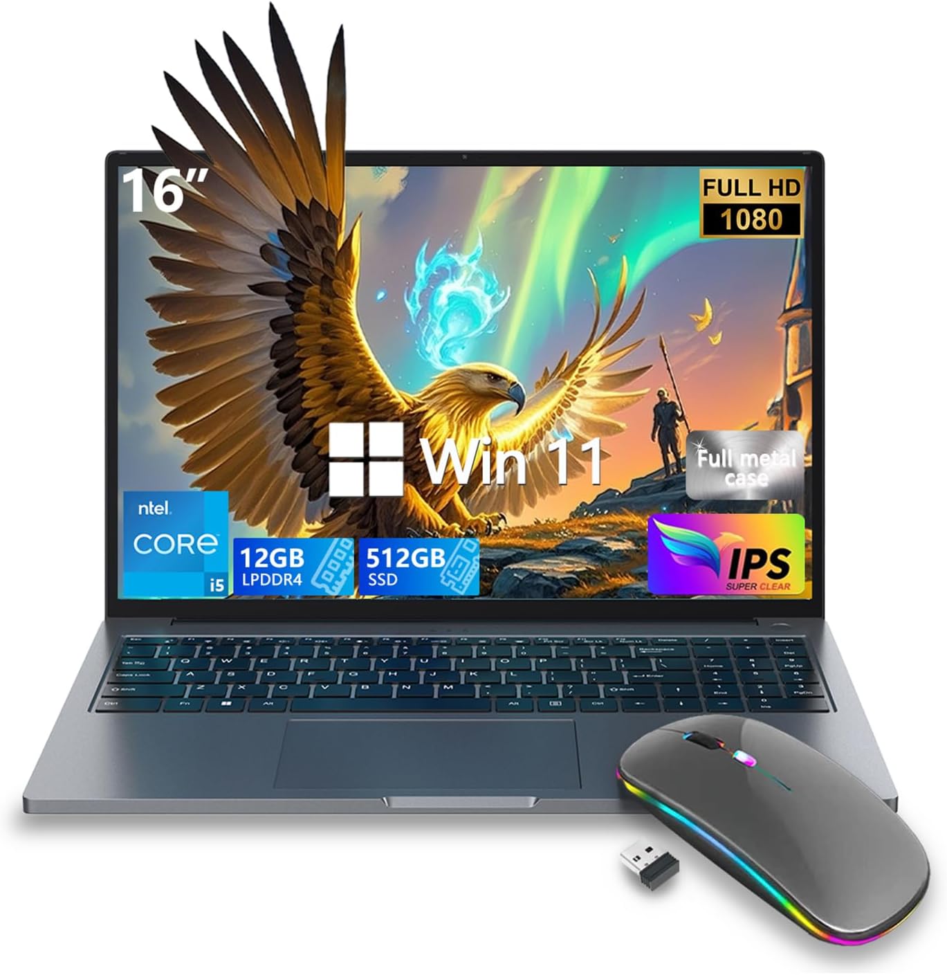 ZOLWAYTAC Gaming Laptop with FHD 1920x1200 Display and Core i5