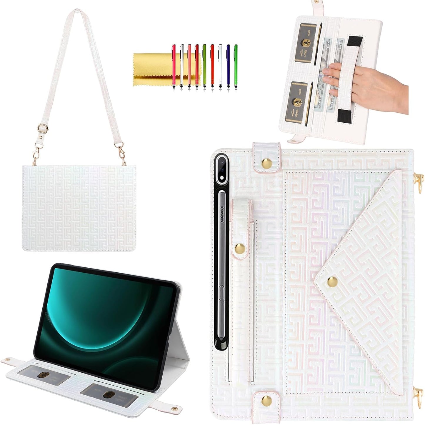 Shiny Case for Samsung Galaxy Tab S10 Ultra with Pen Holder