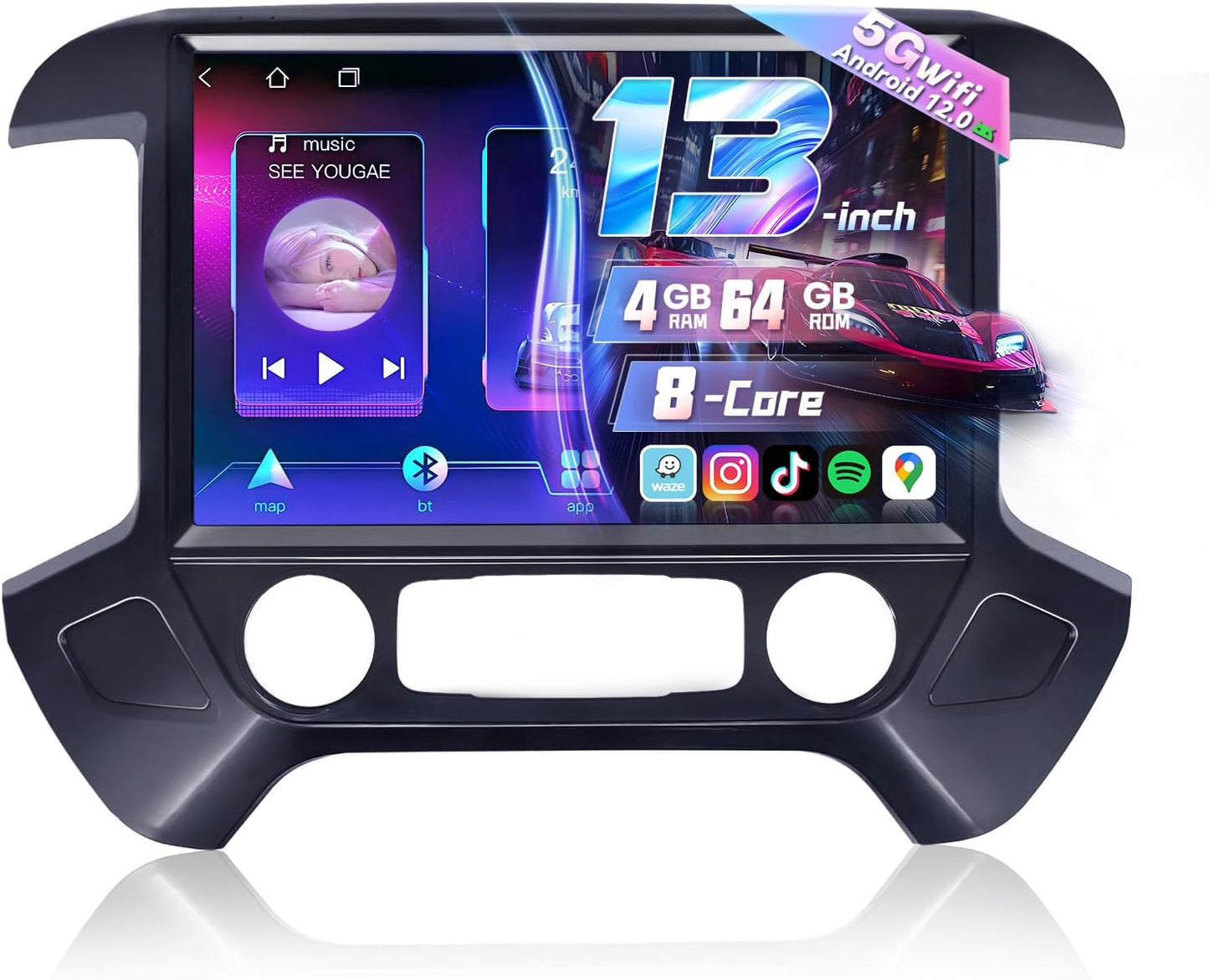 13.1 Inch 8 Core Car Radio for Chevy Silverado 2014-2018