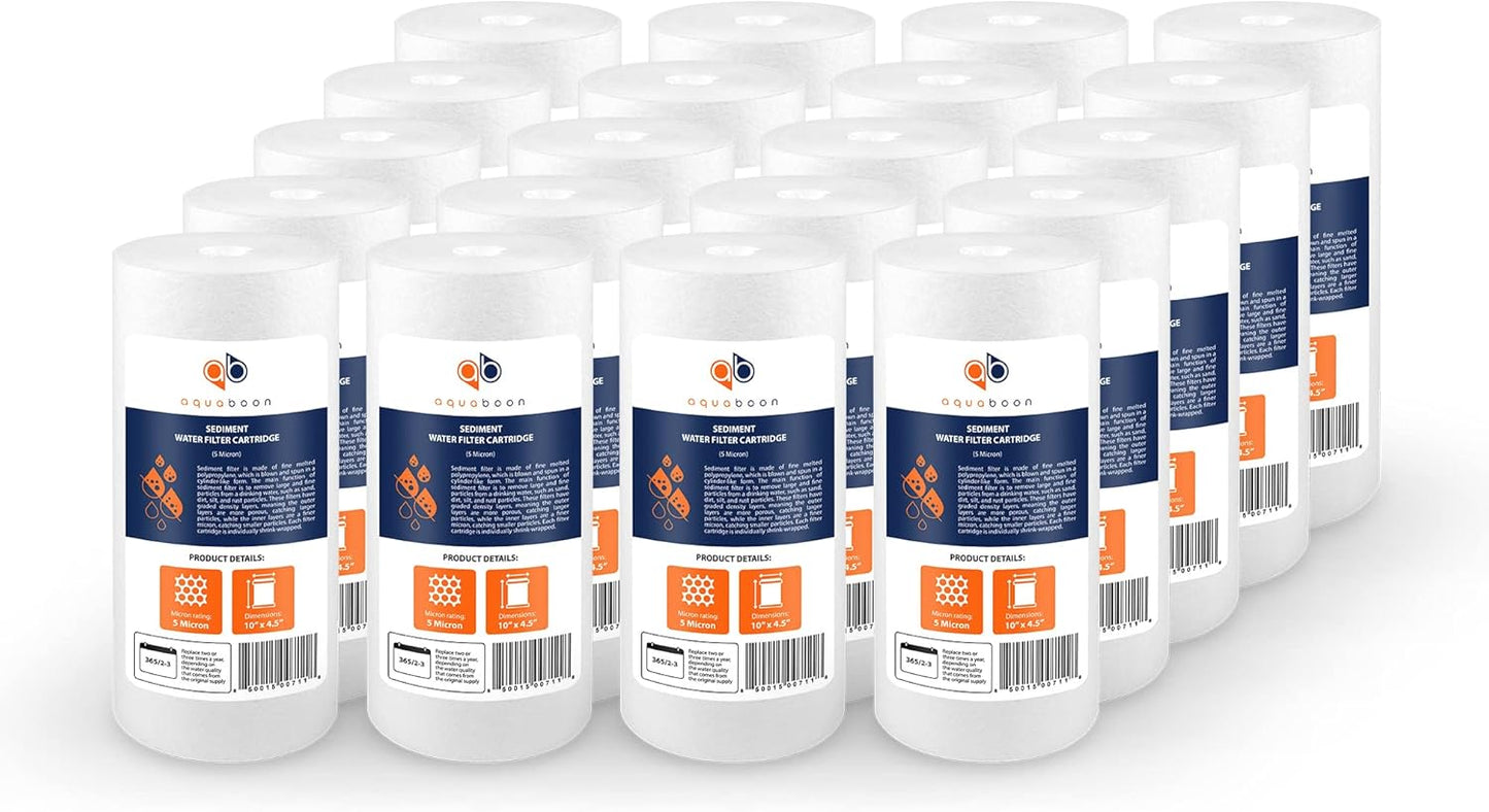 Aquaboon 5 Micron 10 x 4.5 Well Water Filter Cartridge