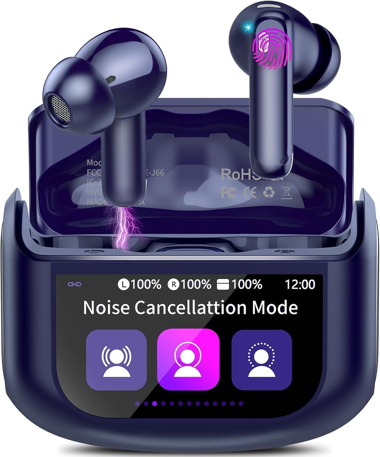 Wireless Earbuds with ANC Noise Cancelling and 48H Playtime