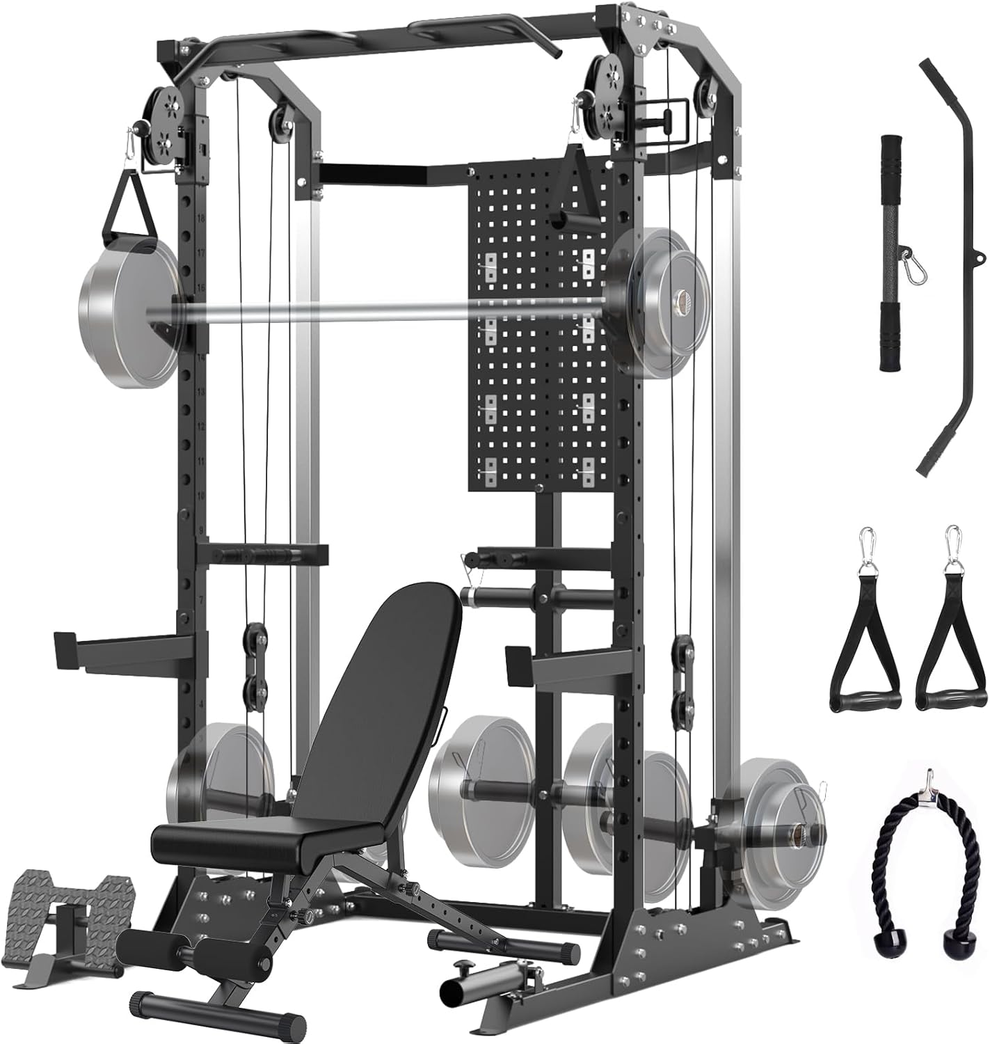 GarveeLife Power Cage: 2000LBS Capacity & Cable Crossover