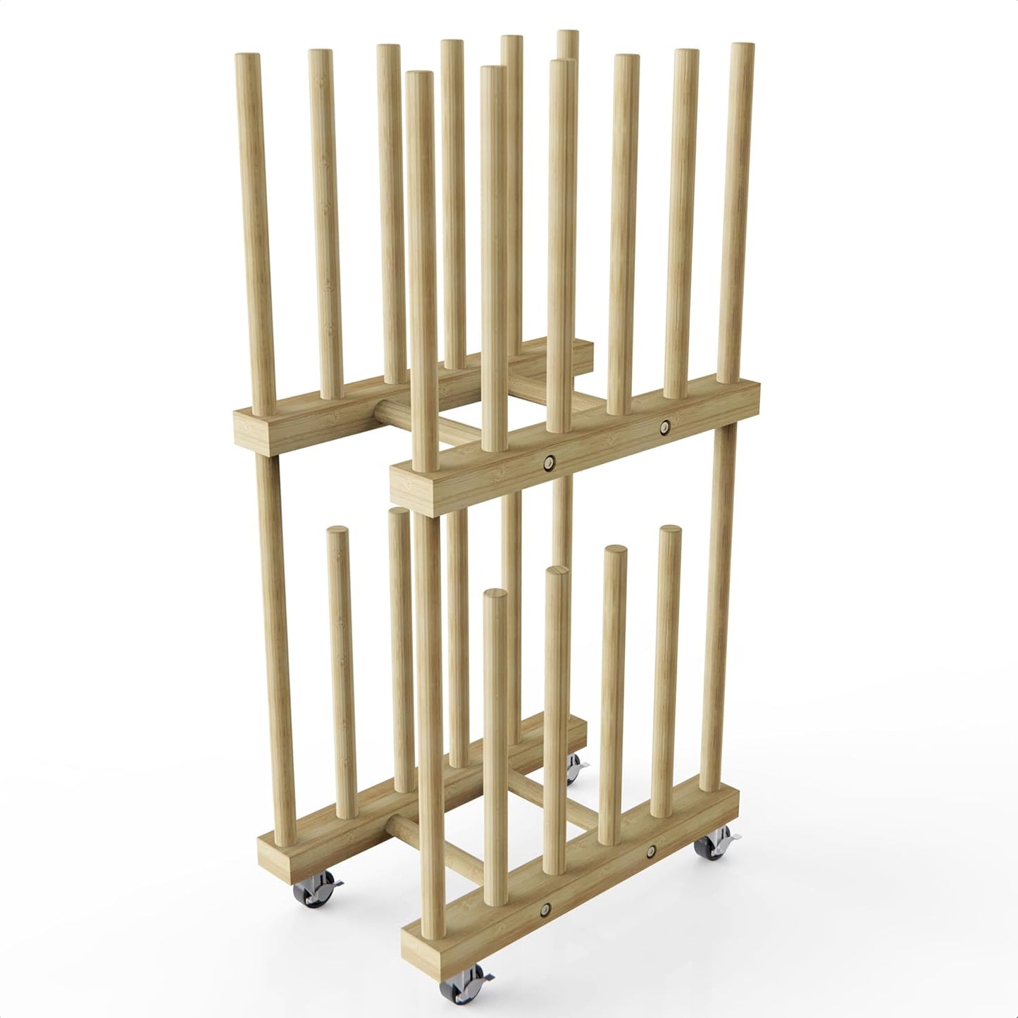 Art Storage Rack with Handle & Caster Wheels for Canvas