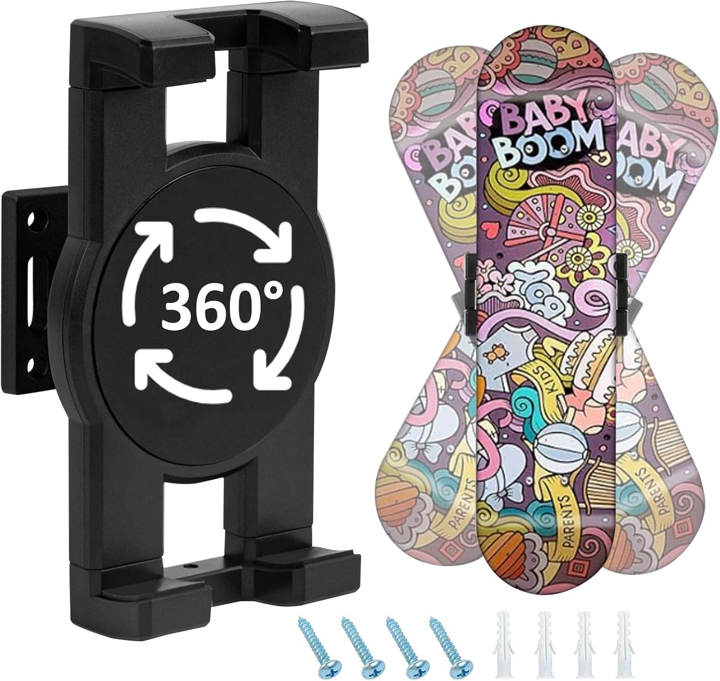 360 Rotatable Skateboard Wall Mount