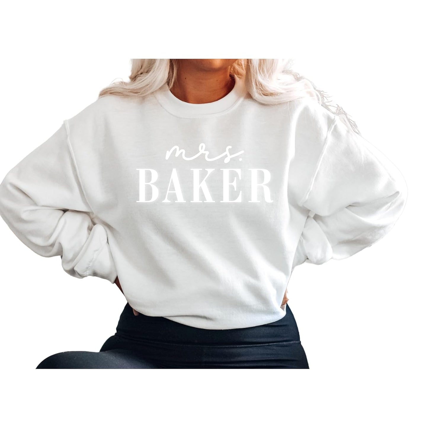 Custom Mrs Sweatshirt - Personalized Bridal Gift