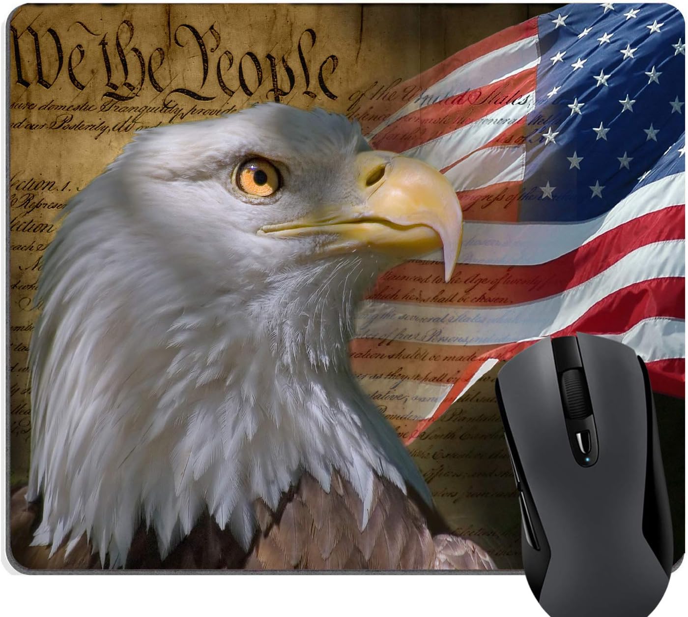 Patriotic Eagle Gaming Mouse Pad by Wknoon