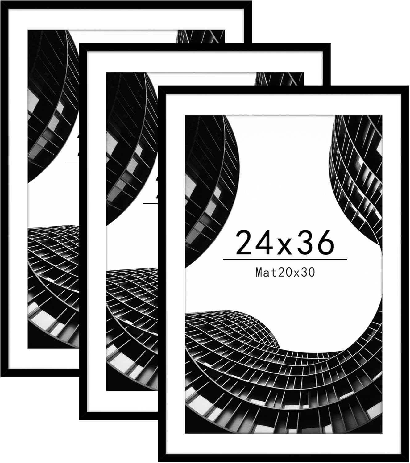 24x36 Poster Frame Set of 3 for Wall Mounting Display