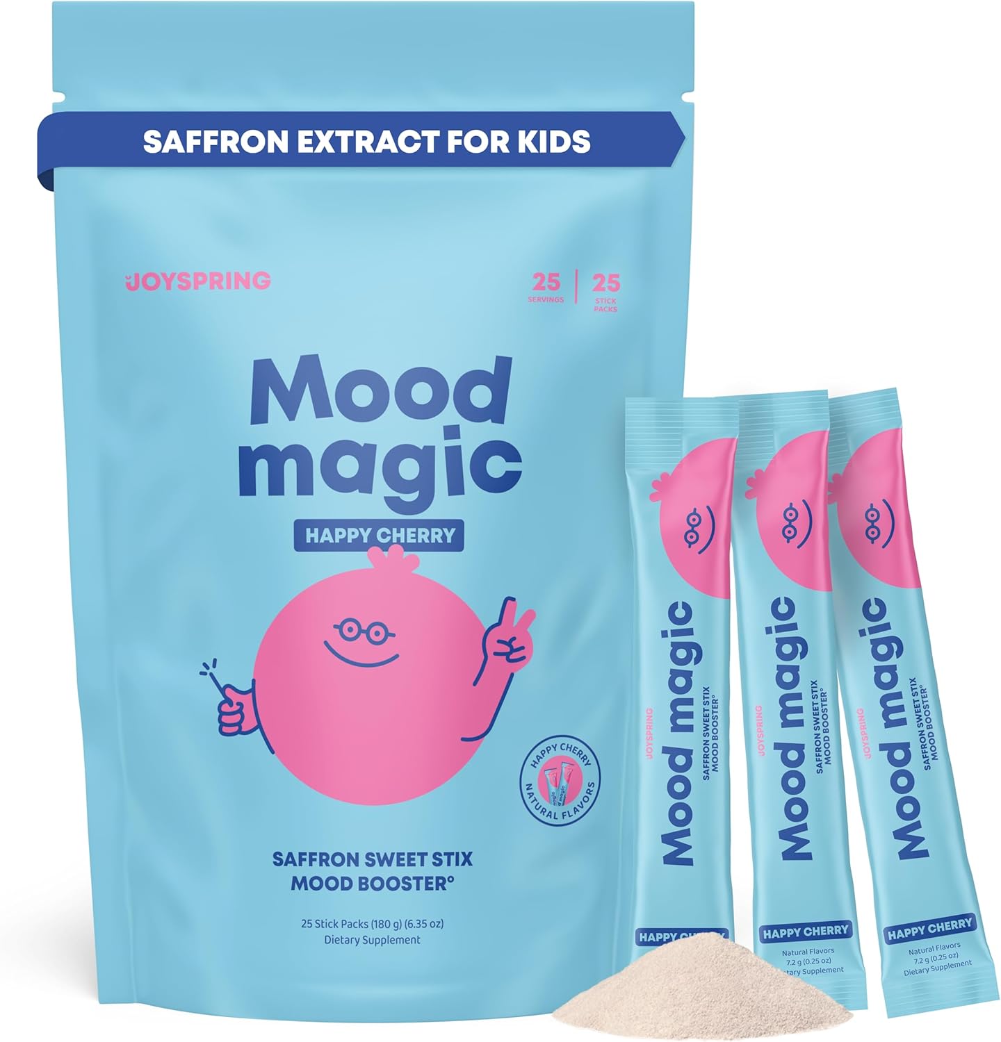 JoySpring Pixie Sticks with Saffron & GABA for Kids' Mood Boost