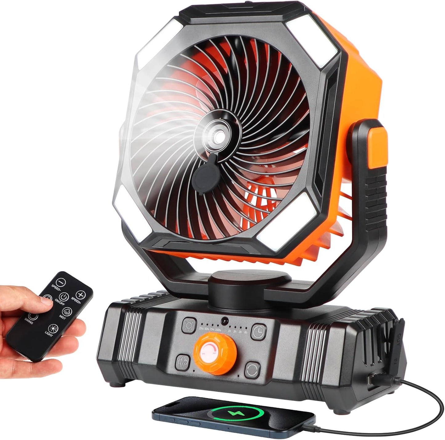 Misting Fan Portable with 20000mAh Battery for Outdoors Use