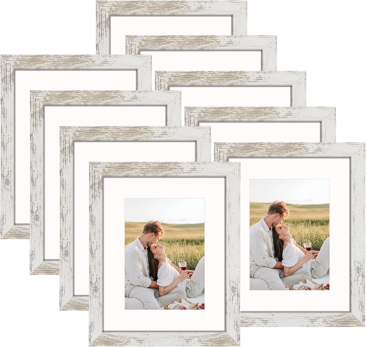 8x10 Picture Frame Set of 9 for Stylish Home Decor