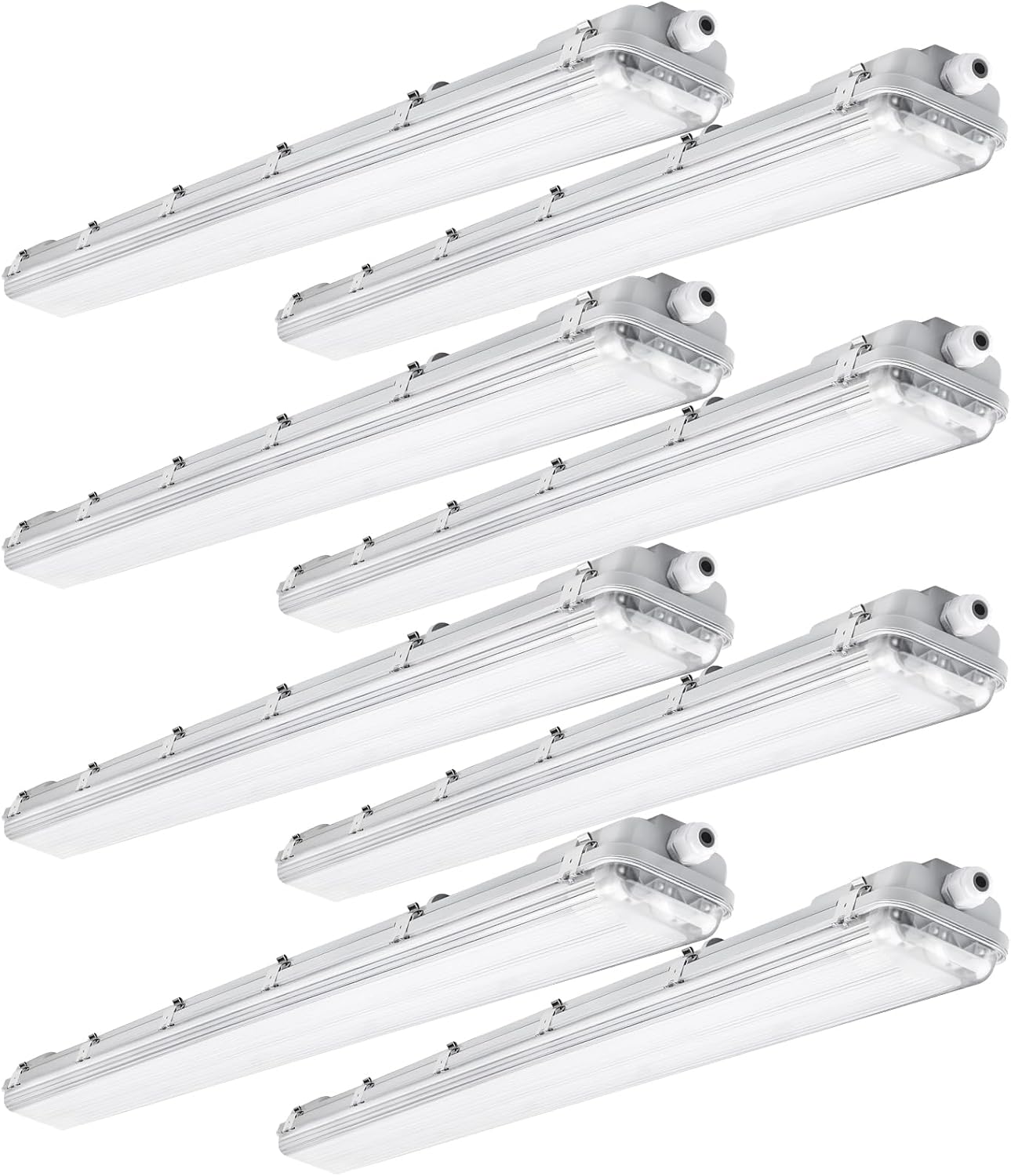 BRILLIHOOD 4Ft LED Vapor Tight Light Fixtures for Bright Spaces