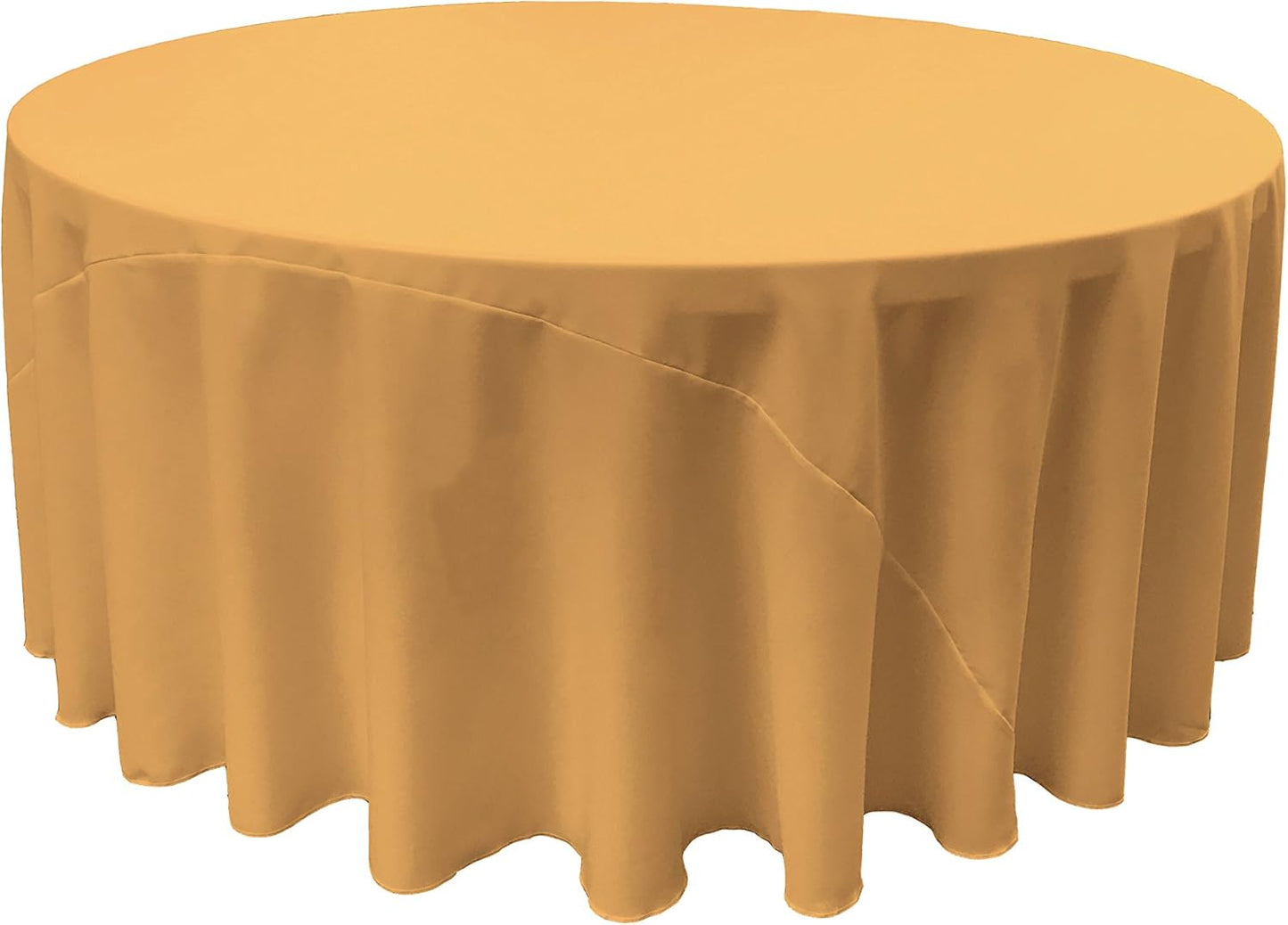 LA Linen 132-Inch Gold Polyester Poplin Round Tablecloth Review