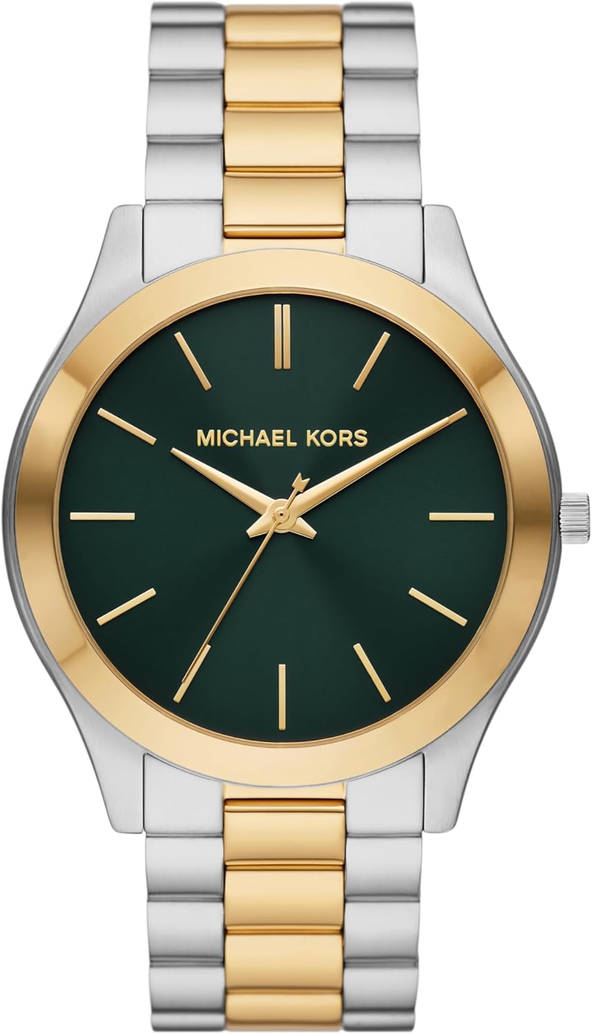 Michael Kors Oversized Slim Runway Men's Watch with Green Dial