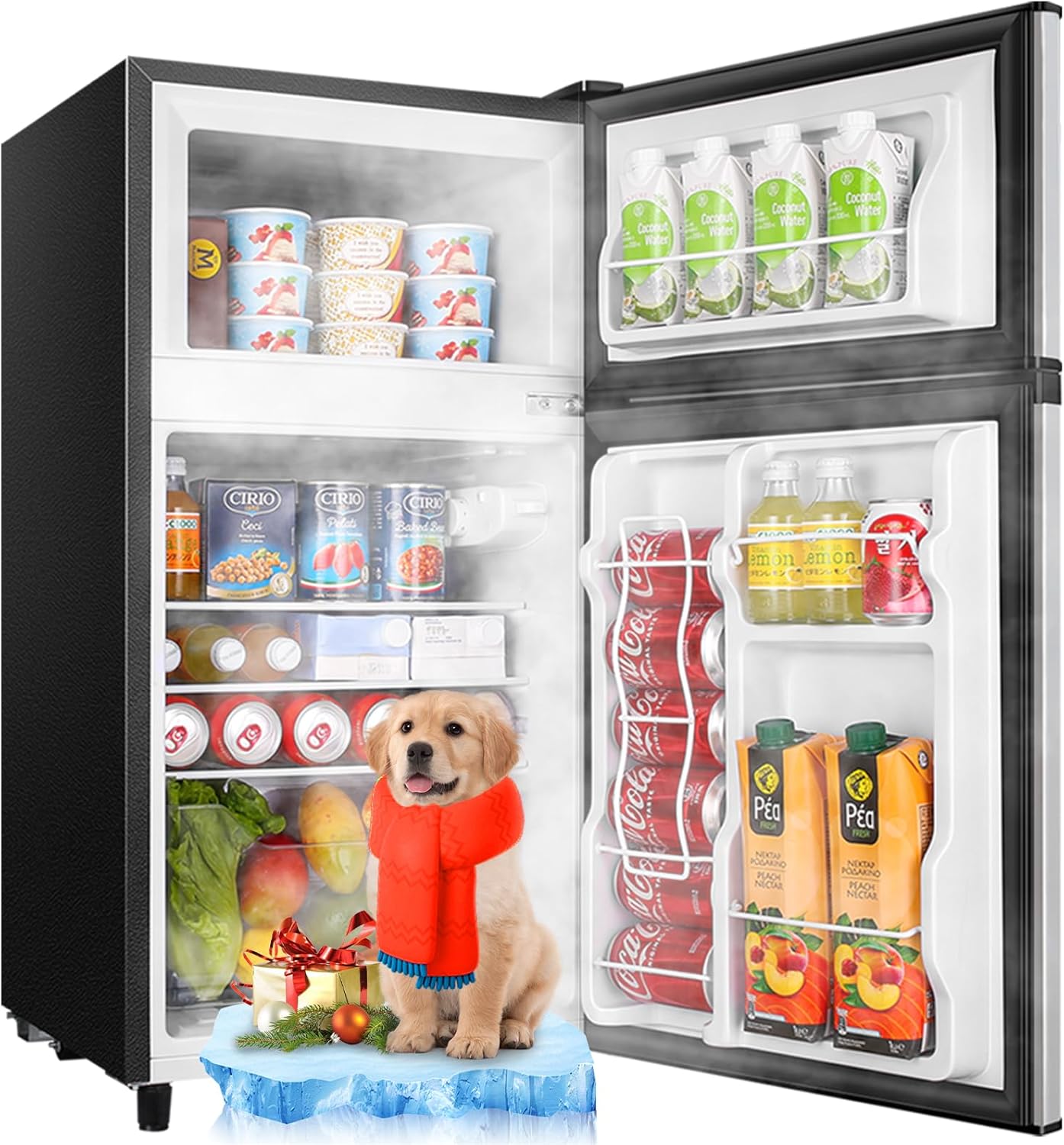 WANAI 3.5 Cu.Ft Mini Fridge with Freezer for Office and Dorm