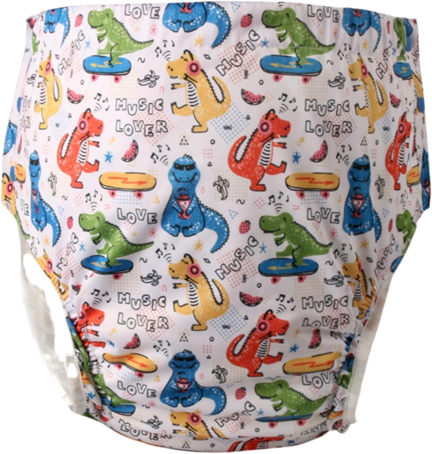 Adjustable Incontinence Cloth Diaper - Dino Design
