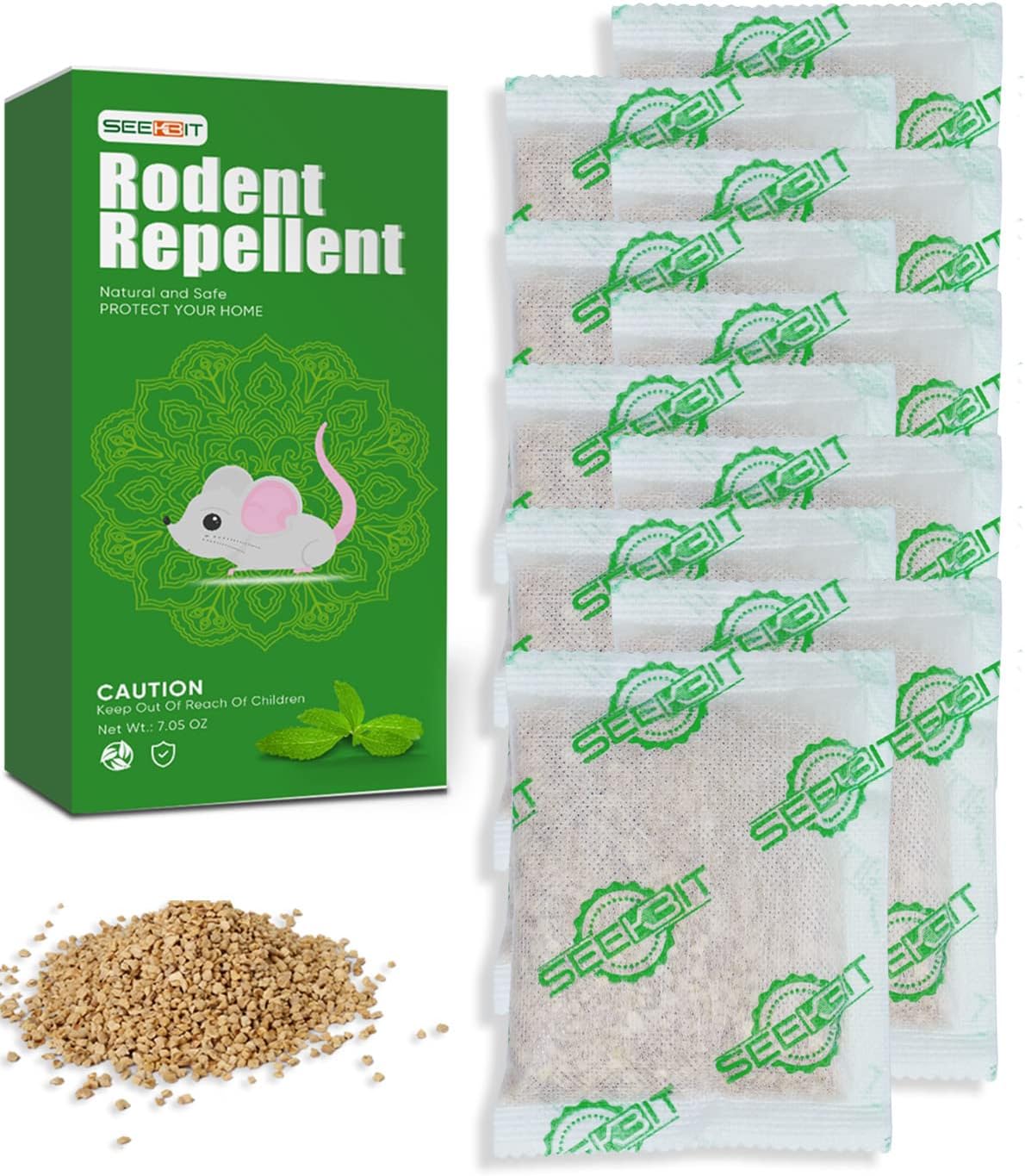 10-Pack Peppermint Rodent Repellent by SEEKBIT