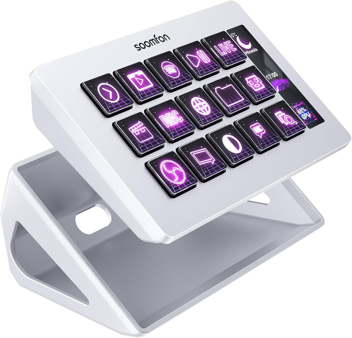 SOOMFON Stream Controller with 15 Customizable LCD Keys for Creators