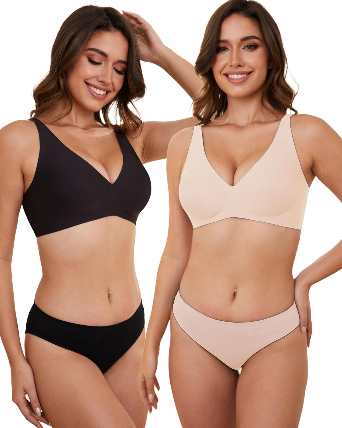 Smooth V Bras for Women No Underwire Seamless Bralettes