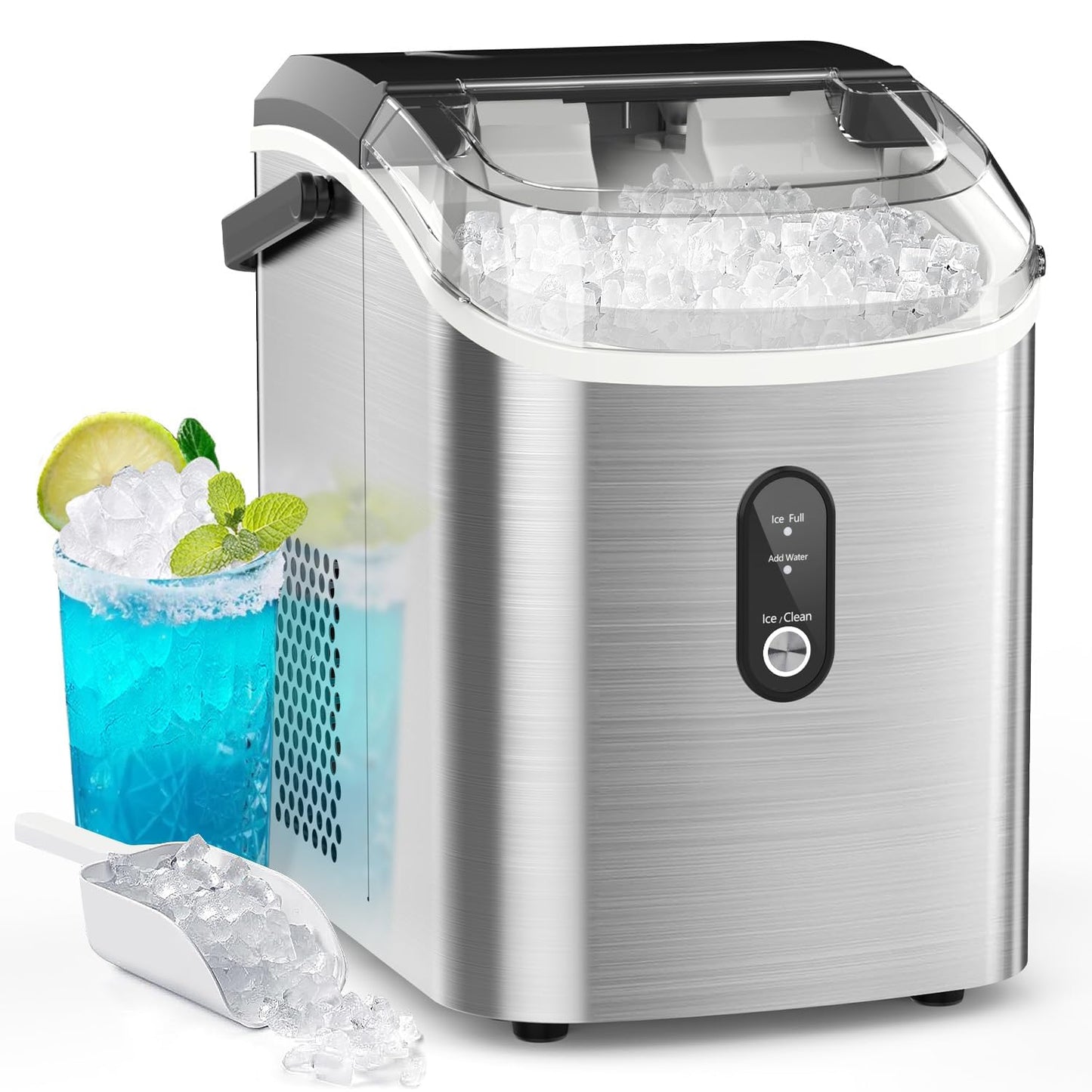Nugget Ice Maker Countertop for Soft Chewable Ice at Home