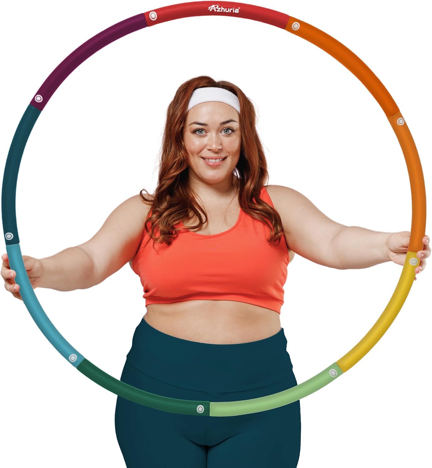Weighted Hula Hoop for Plus Size Adults - 43in Diameter