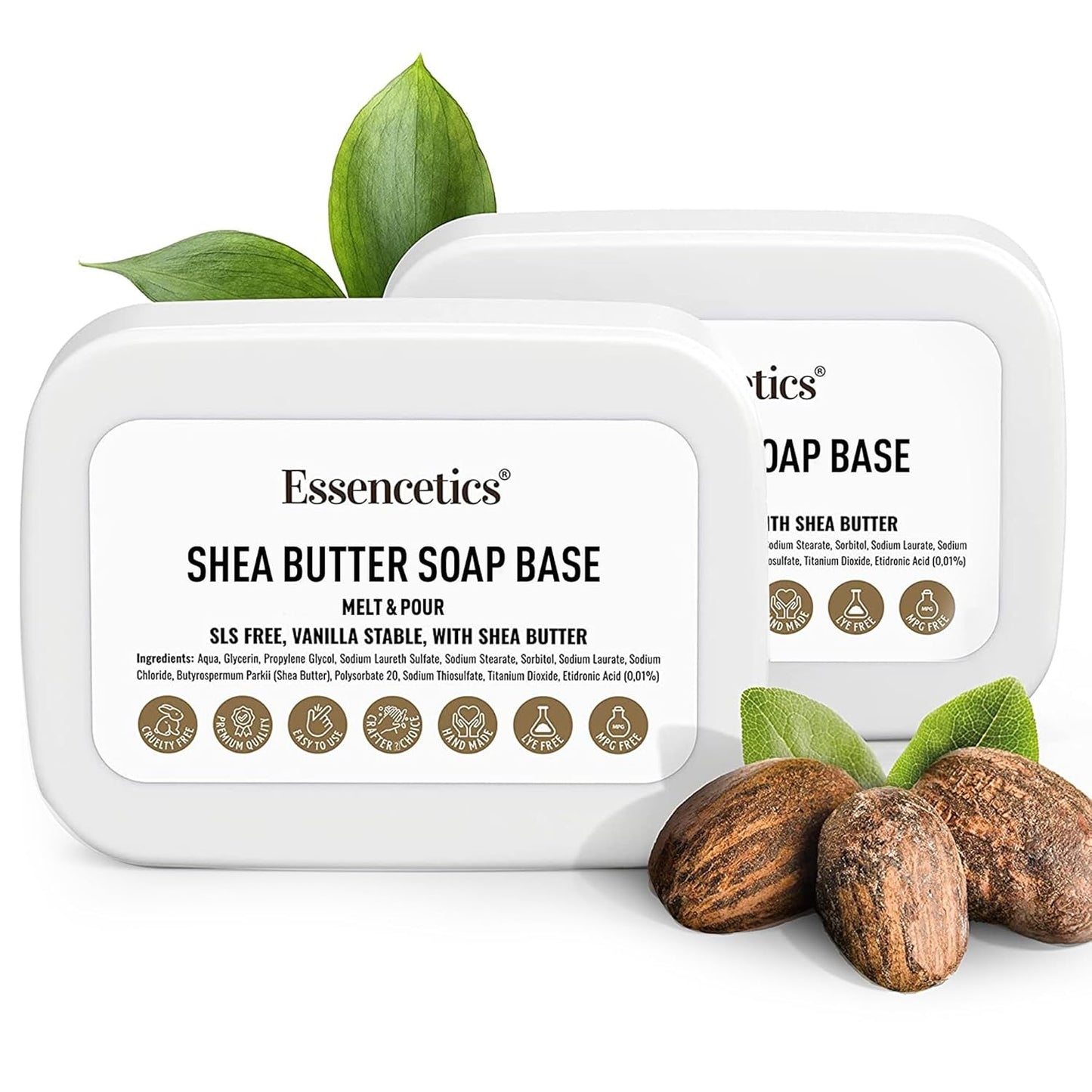 Shea Butter Melt and Pour Soap Base - SLS Free Vegan 10 lb