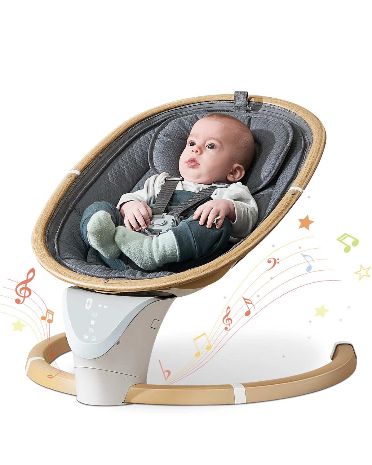 Yacul Baby Swing: 5 Speeds, Music & Timer