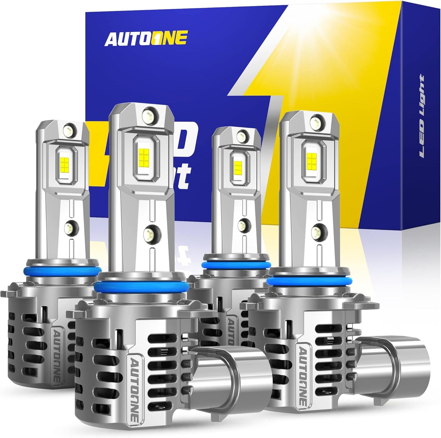 AUTOONE 9005 9006 LED Bulbs Combo 6500K Brightness Upgrade