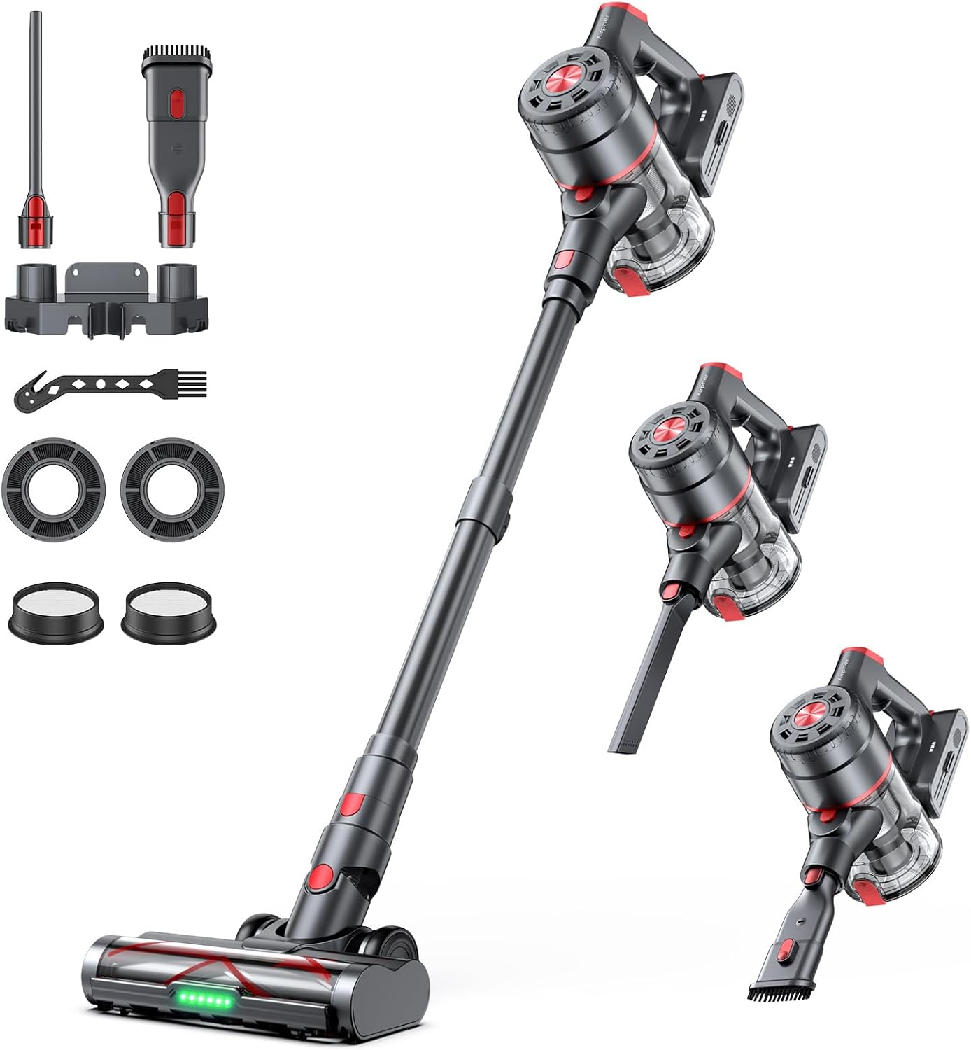 Cordless Vacuum Cleaner with 580W Dual Motor for Home Cleaning