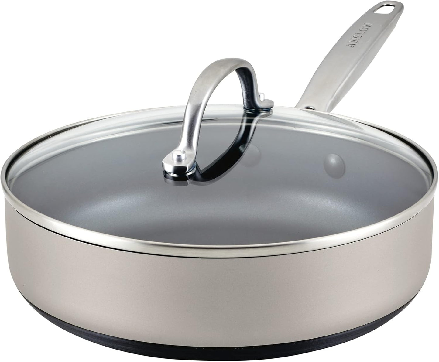 Anolon Achieve 3 Quart Nonstick Saute Pan with Lid for Cooking