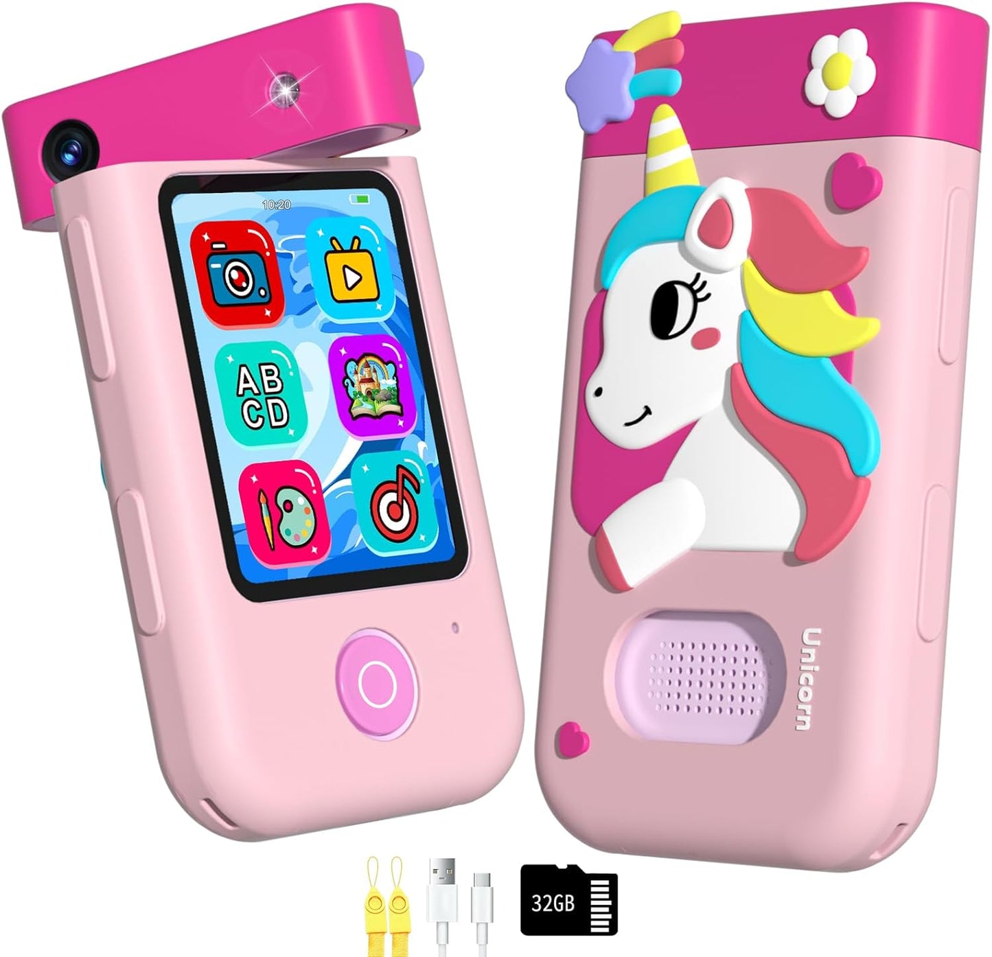 Girls Smart Phone with Dual Camera & Music Player - Perfect Gift for Ages 3-10!