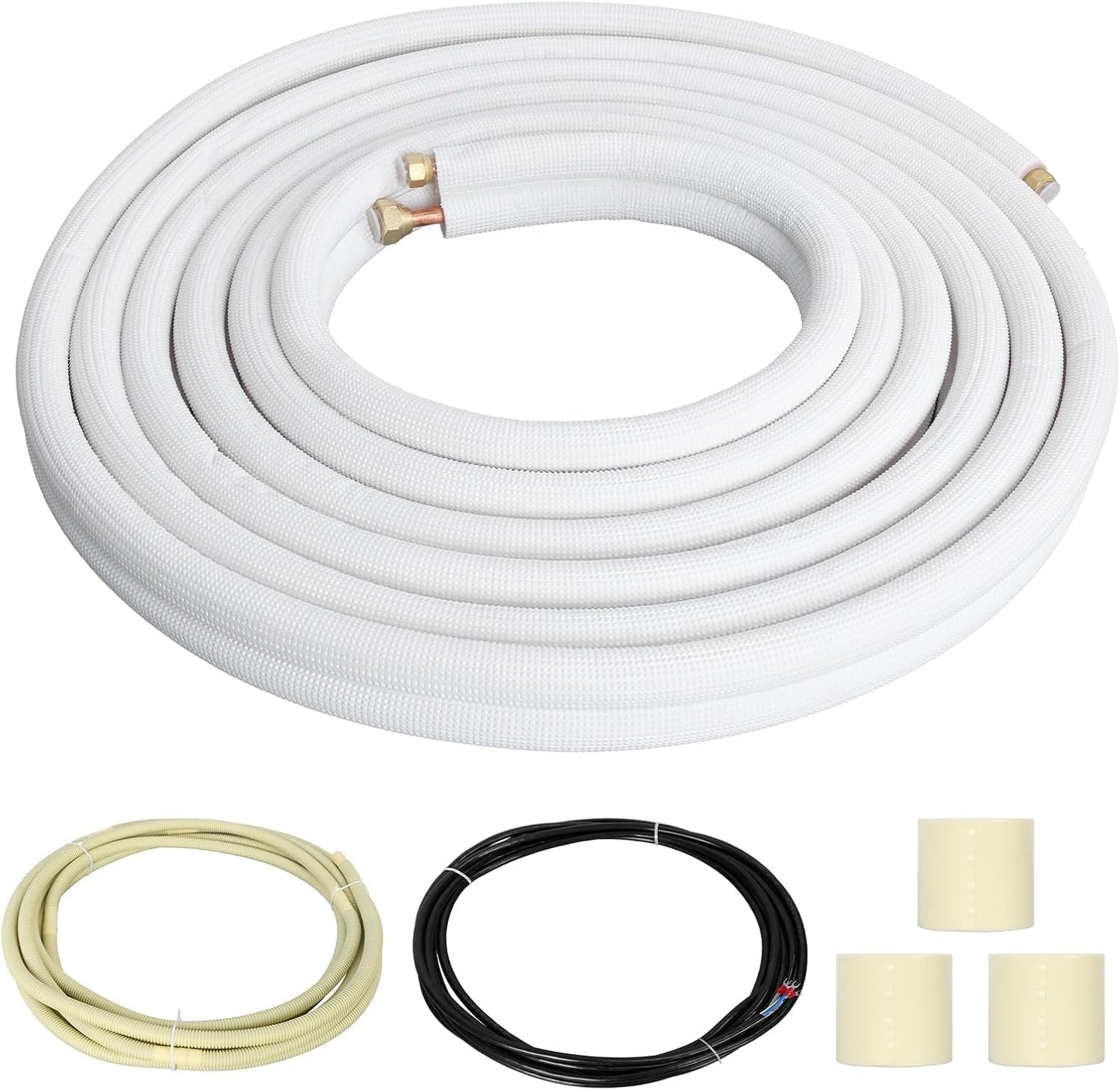 25FT Mini Split Line Set: Flared Copper Pipes for Efficient Cooling