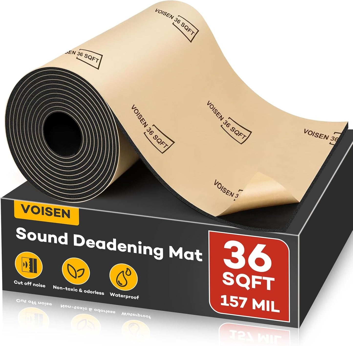 VOISEN Sound Deadening Material for Cars - 36 sqft Coverage