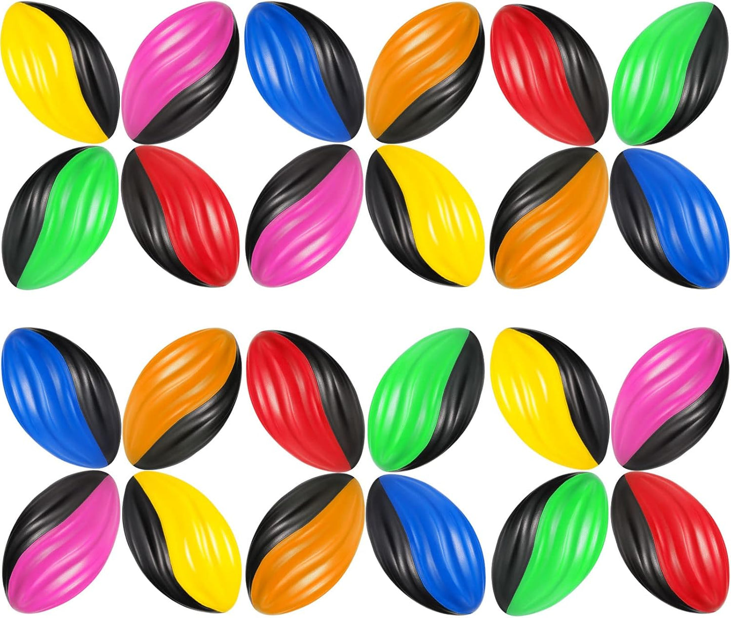 Jerify 24 Pack Mini Foam Footballs - Easy Grip Fun!