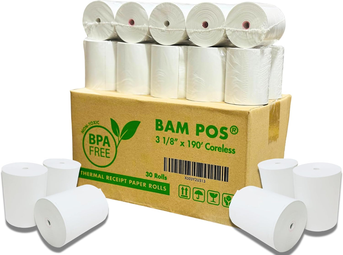 30 BAM POS Thermal Receipt Rolls - Perfect for POS Systems!