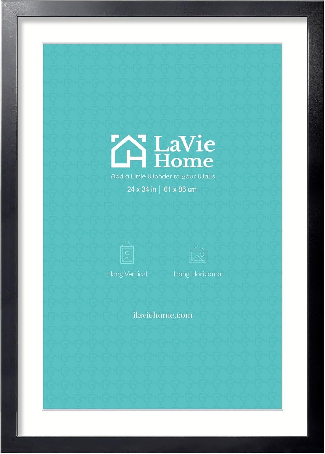 Gallery-Style Black 24x34 Picture Frame for Your Memories