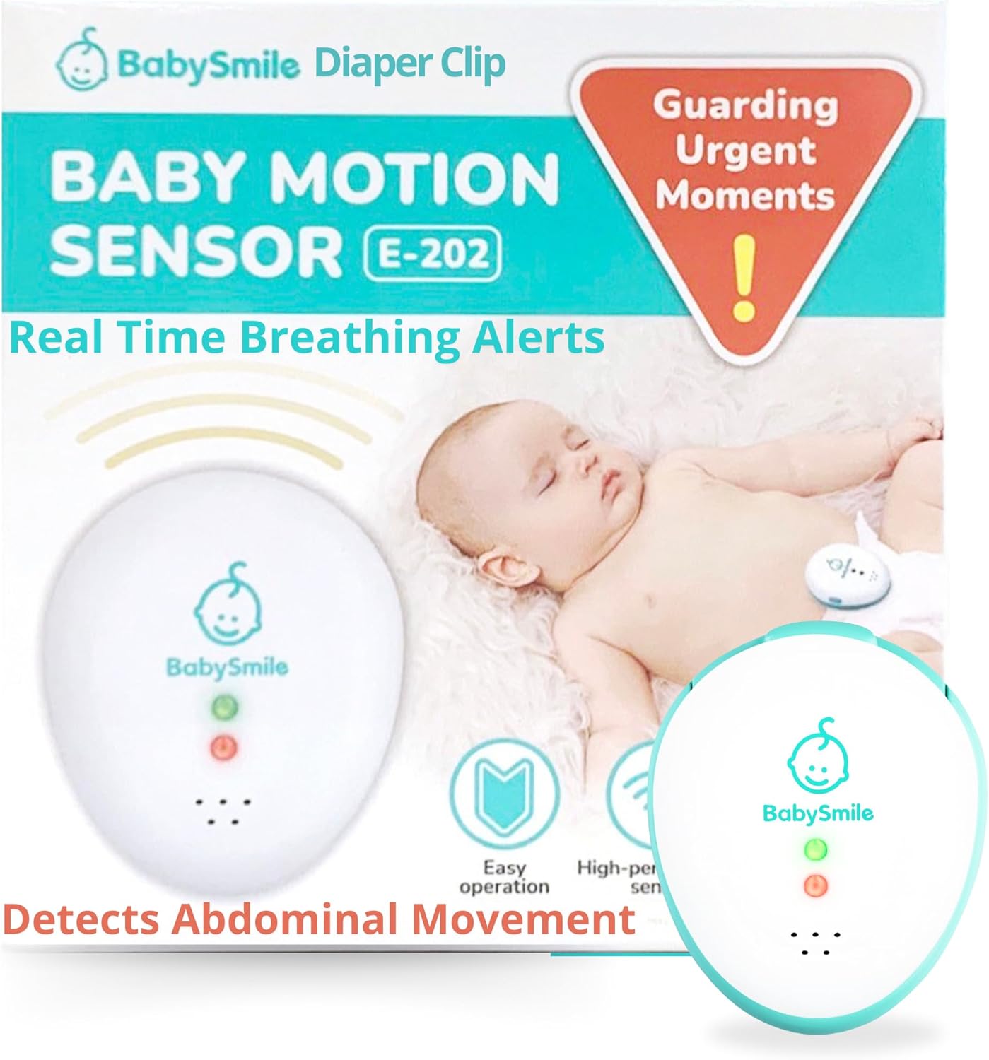 Baby Smile Motion Monitor | Audible Alerts | Diaper Clip