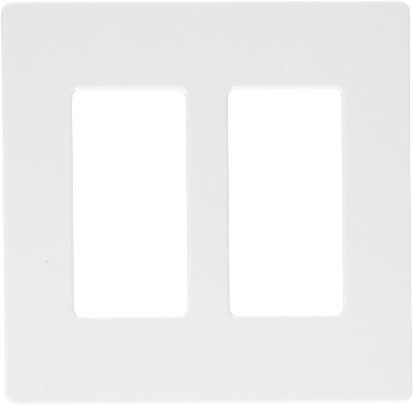 Lutron CW-2-WH 2-Gang White Wall Plate Pack of 6 for Home Use