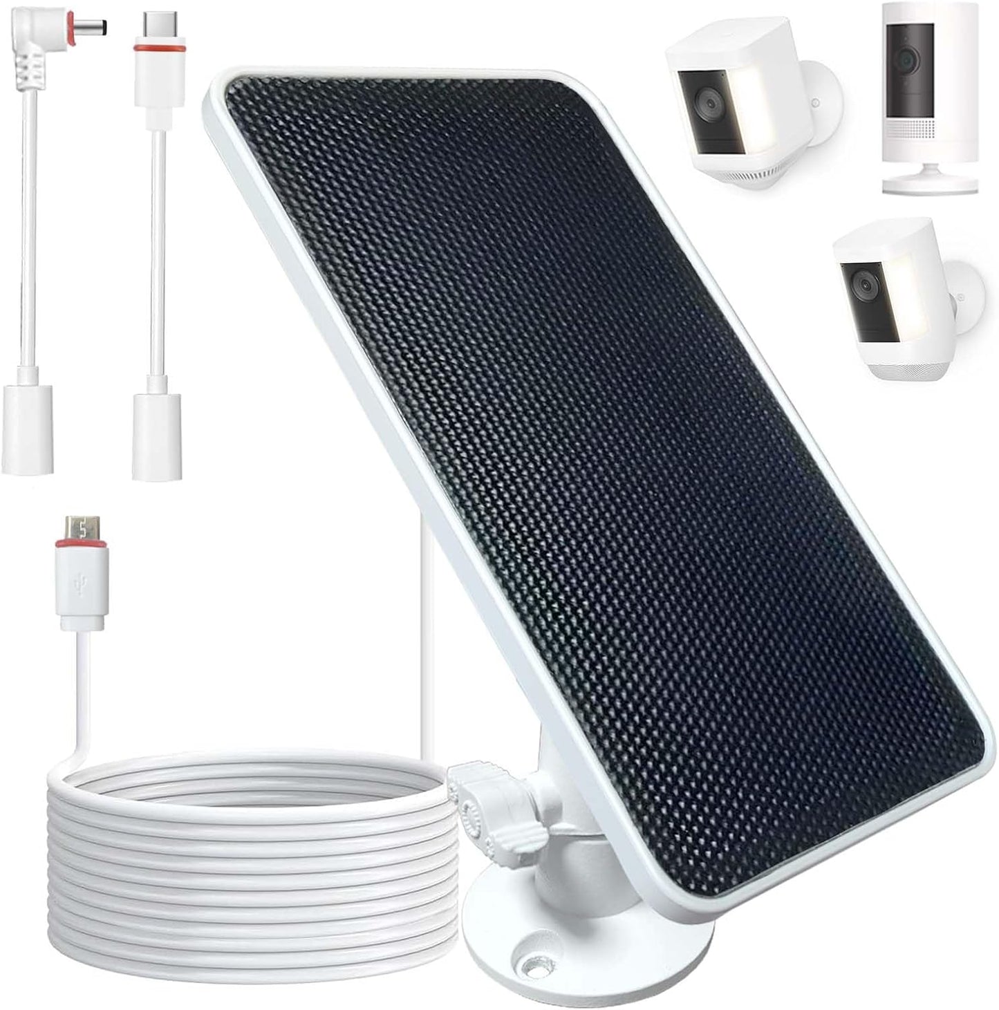 DIANMU Solar Panel Charger for Ring Camera with 13FT Cable