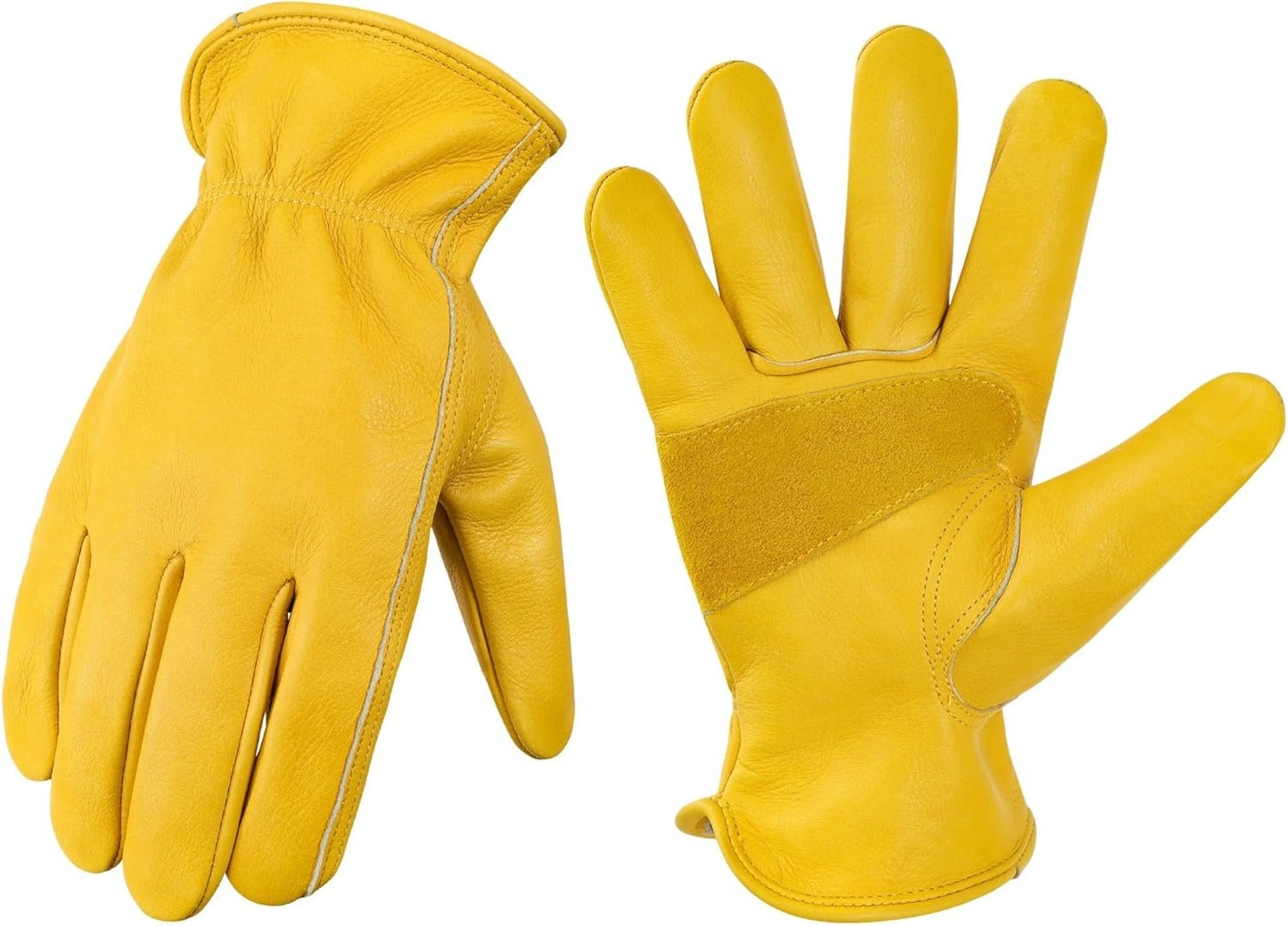 DULFINE Cowhide Work Gloves - Cut & Puncture Resistant