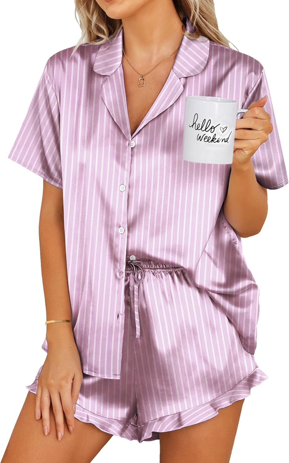 Ekouaer Womens Satin Pajamas Set for Ultimate Comfort and Style