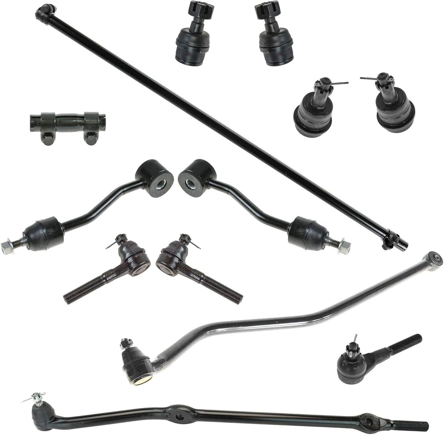 TRQ Front Steering & Suspension Kit for 1997-2006 Jeep Wrangler