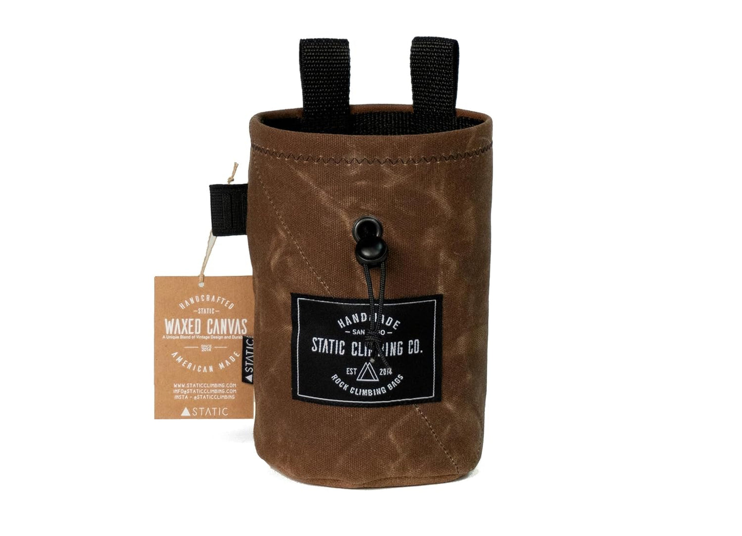 STATIC Waxed Canvas Chalk Bag for Climbers - Durable & Stylish