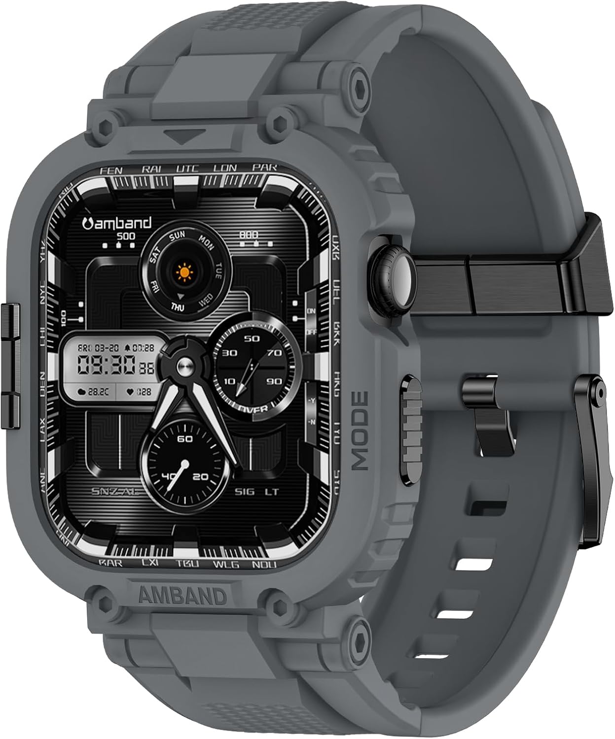 Rugged Military Grade Apple Watch 46mm Case by amBand